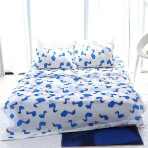 [르헤브] 구스덕 시어서커 홑이불 패드세트 (Q/퀸)