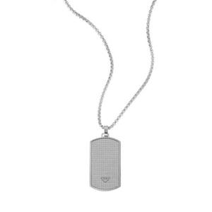 엠포리오아르마니 EGS2986040 로고 태그 실버 남성 목걸이