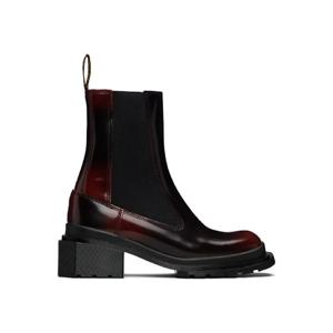 닥터마틴 앵클부츠 블랙   버건디 메이볼 스퀘어 토 첼시 부츠 252399F113003