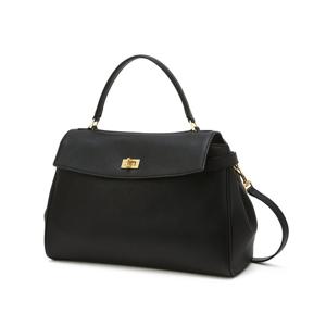 LL[쇼핑백동봉][아카이브H] 베리 클래식 블랙 레더 사첼백 L HIBA5F188