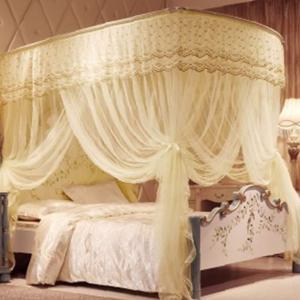 안젤라 커튼형 침대모기장(150x200cm)(베이지)