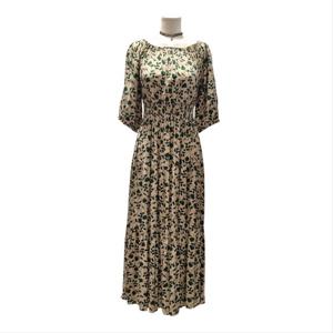 [클리지]밴딩 그린 패턴 원피스(CO6WOP0848F)