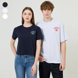 [게스(진)]남여공용 변형 레터링 반팔티 MO2K9436