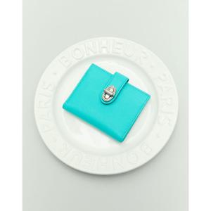 [질스튜어트] 터키쉬블루 가죽 오브 장식 베루형 지갑 JAWA5F034