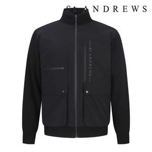 [세인트앤드류스]남성 니트 슬리브 방풍 집업 점퍼 (811E1JP101BK)