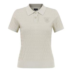 [세인트앤드류스]여성 별 심볼 패치 케이블 반팔 니트_821E2SR002_BG