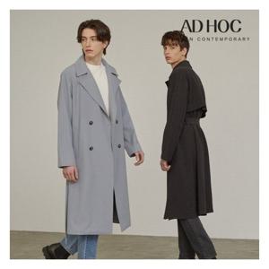 [애드호크]남성) 세미오버 트렌치 코트(HY2BB01)