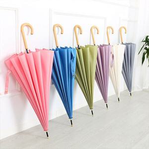 [포유매트]포유렐라 원목 파스텔 16살 튼튼한 장우산 대형 우산