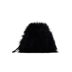 25 FW 이브살로몬 여성 블랙 미니 깃털 파우치 252594F048000