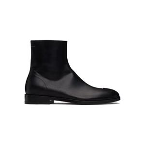 25 FW 메종마르지엘라 여성 블랙 샤이니 베지터블 태닝 가죽 트렁크 부츠 252188F113001