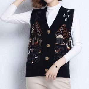 [올리비에스클로젯] 숲속마을 오픈 니트조끼_O2508KV023C