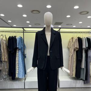 [씨씨콜렉트]턱 와이드 팬츠 C224MSA231-BK_CA