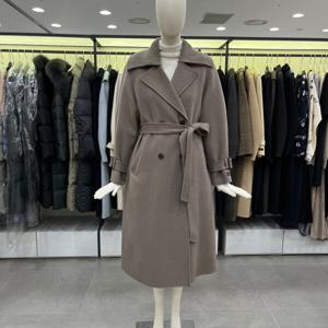 [씨씨콜렉트]니트카라 밸티드 롱 코트 E234MSH159_CA