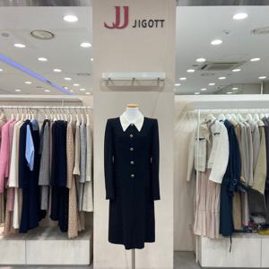 [JJ JIGOTT]메탈버튼 배색칼라 원피스 GNAM0OP91_JJ