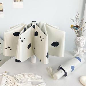 LILU0535 클라우드 3단 자동 우산 양산 귀여운 휴대용 양우산