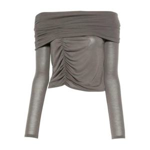 알로하스 여성 그레이 오프숄더탑 R100864