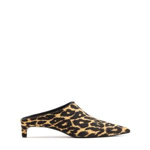 질샌더 35mm 레오파드 프린트 포니헤어 뮬 82I-AFX020