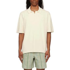 [국내배송] 메종키츠네 폭스헤드 니트 폴로 카라 반팔티 A22I23