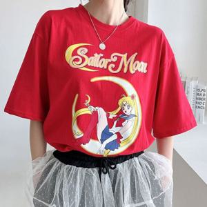 나야홍 / 아이우먼 달빛요정프린팅티셔츠 LIU974M507 빅사이즈