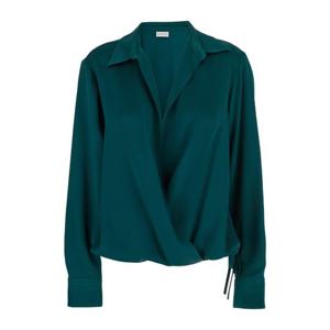 드리스반노튼 다크 그린 랩 프론트 칼라 셔츠 010702 2070508