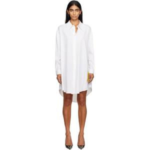 25 FW 메종마르지엘라 여성 화이트 셔츠 미니 드레스 252188F052007