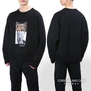 [꼬르소밀라노]닐바렛 남성 울프맨 프린트 블랙 맨투맨 PBJS610S N545S 1874