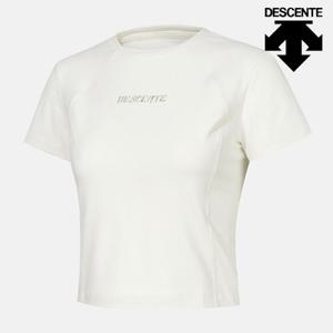 [데상트]데상트 여성 슬림핏 세미크롭 반팔 티셔츠 SP322TTS76IV