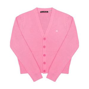아크네스튜디오 가디건 C60104 CAMEO PINK 페이스 로고 패치 남성가디건 여성가디건 당일발송