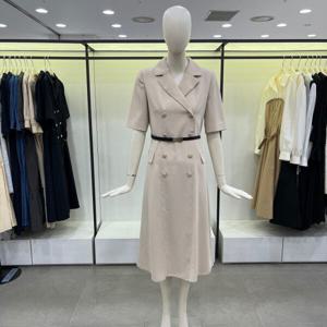 [씨씨콜렉트]벨티드 카라넥 롱 원피스 E242MSE138LE_CA