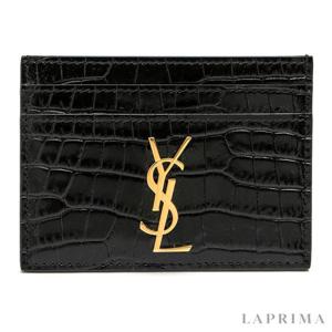 라프리마 생로랑 크로커다일 카산드라 카드지갑 370778-DND0J-1000