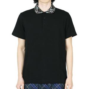 디몬트 버버리 남성 체크 패턴 카라 PK 반팔(블랙) 8103865 A1189