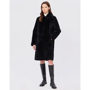 질스튜어트 뉴욕 여성 24FW 스테디셀러 블랙 탈착카라 양모피 점퍼 WJJU4D530BK