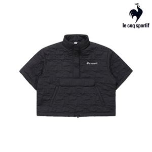 [르꼬끄][40% OFF] 여성 패딩 자가드 퀼팅 반팔 QP422TPDO6_BLK