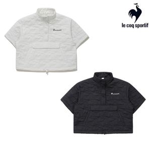 [르꼬끄][40% OFF] 여성 패딩 자가드 퀼팅 반팔 QP422TPDO6