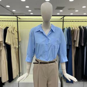 [씨씨콜렉트]오픈 카라 7부 셔츠 E242MSC134LB_CA