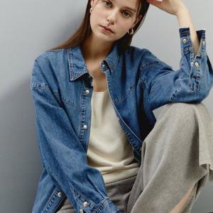 [아이잗컬렉션(피)]언커버 컷팅 데님 재킷  CR9A0JK711