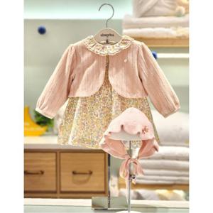 압소바 HK(예쁜여아선물)제인 볼레로원피스 보넷세트(25FW가을신상품) (2A2525108)