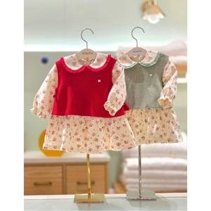 압소바 HK(쌍둥이선물) 허브니트베스트원피스 세트(25FW가을신상품) (A2525107K)