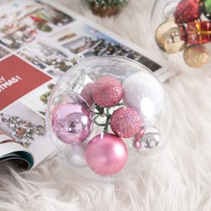 크리스마스 투명 볼 장식 믹스볼픽 벌룬볼 120mm (DIY) 2컬러 트리 오너먼트 소품 용품