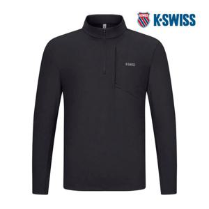 [케이스위스] 남성 코트 하프집업 긴팔티 1KSTLSU003_BK