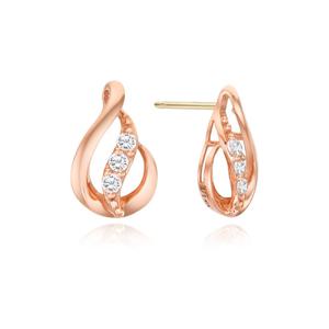 14K 핑크골드 드롭라인 귀걸이 TETK4P04128M
