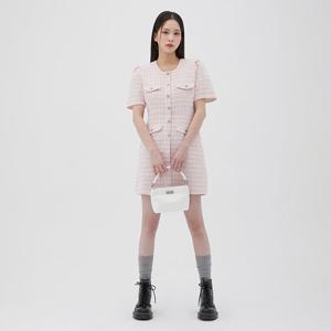 [랩]트위드 반팔 퍼프 미니 원피스(AQ1WO244)