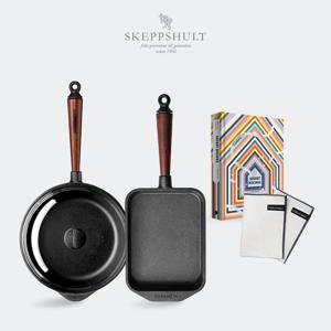 스켑슐트 베스트 세트 (트래디셔널 깊은팬25cm&유리뚜껑+계란말이팬)