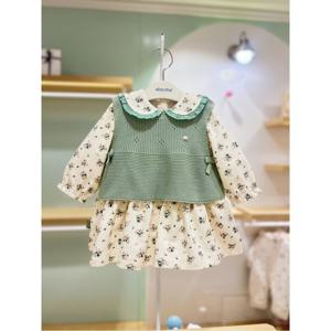 압소바HM (아기원피스)허브니트베스트원피스세트(25년가을신상품) (Q3A2525107)