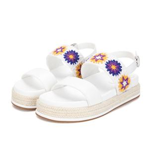 바바라 양가죽 에스파드류 크로셰 여성 샌들 2color_BBG342