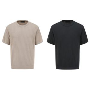 [리얼지오지아]3컬러] 미라쿨 미니크로셰 반팔라운드니트ADF2ER1801