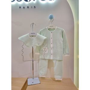 [압소바] [백일 돌 조카선물] 가을겨울 그린 지니내의+턱받이 2종세트 (AYC10308S2)