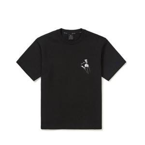 스노우피크 카라 그래픽 반팔 티셔츠 BB S24FMFTS34 BK