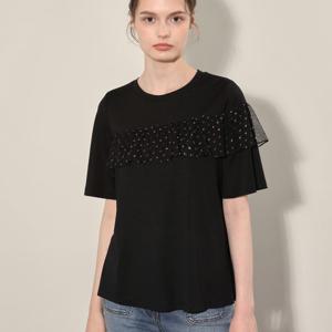 [올리비아로렌]메쉬포인트 프릴티셔츠 VOCAS4F7211 06_YS