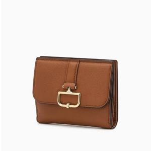 [닥스핸드백] 버크백샬롯브라운 D장식 소가죽 2단 반지갑 DCWA5F554W2